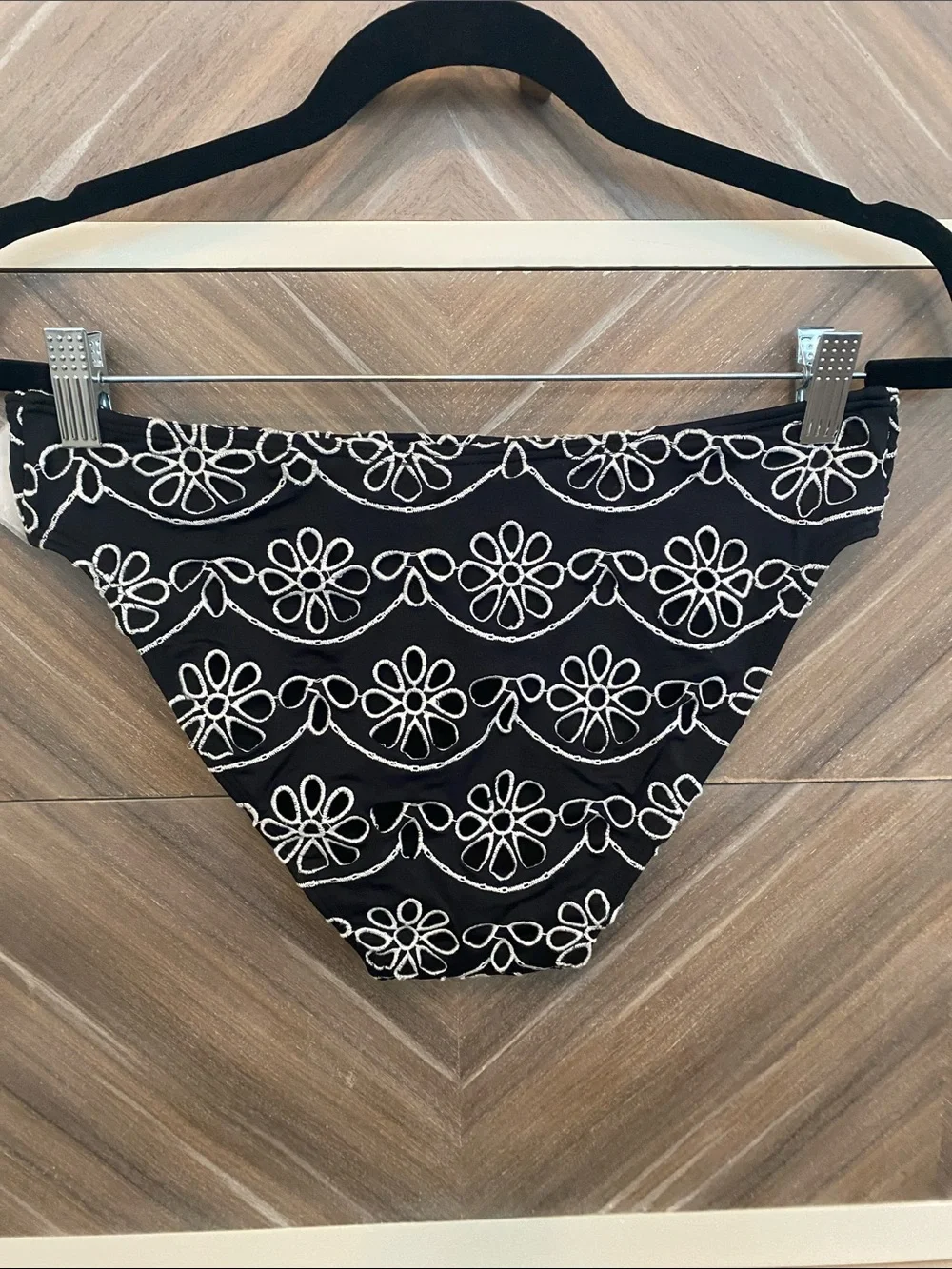 kate spade Black Swim Bottom with White Trim Accent